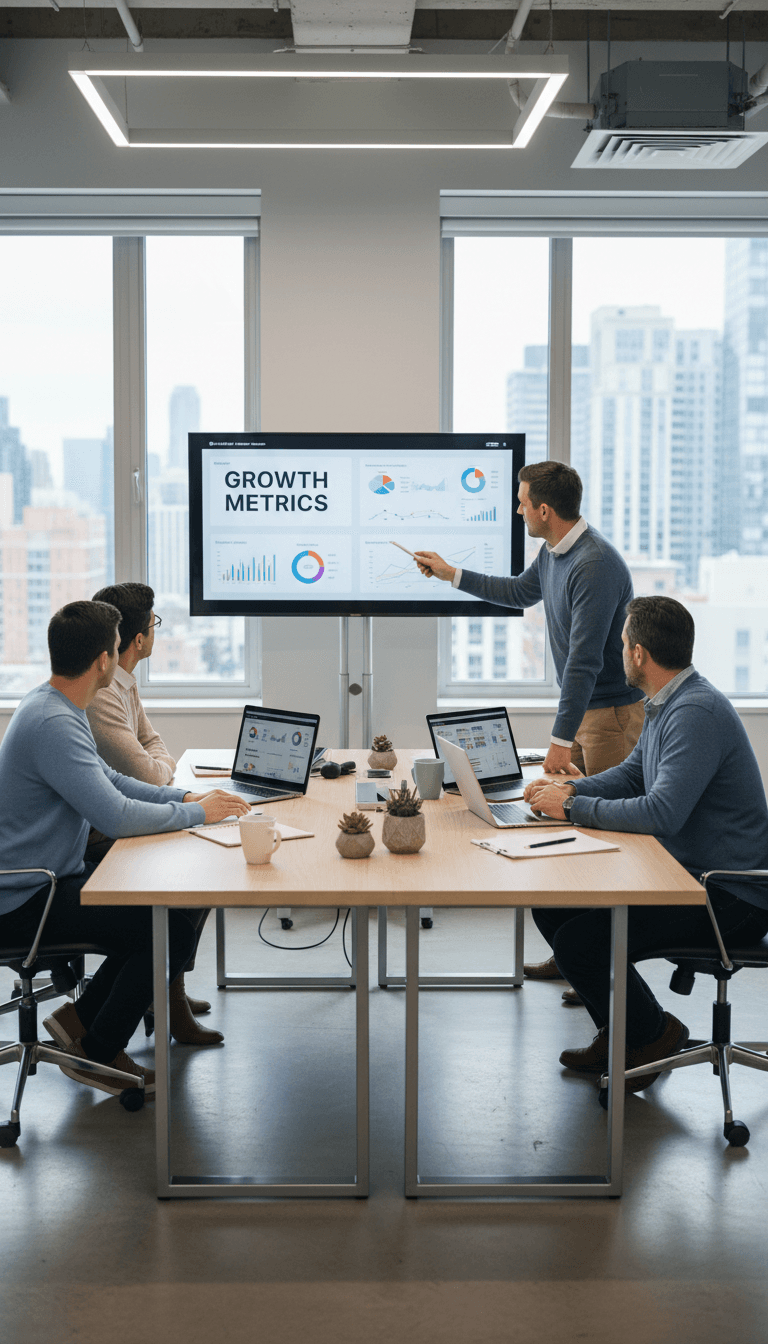 Digital marketing professionals working on strategy and analytics